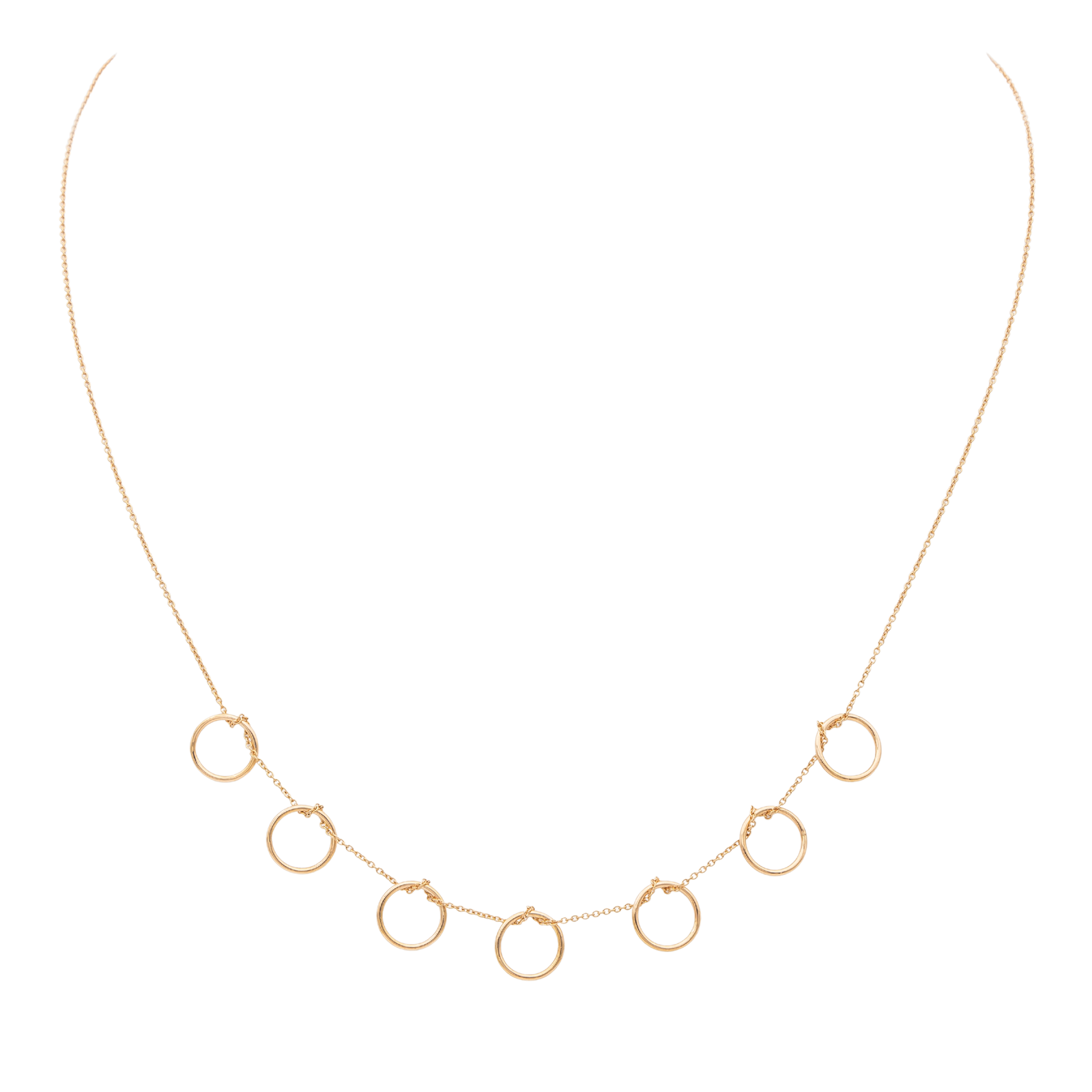 Ginette NY Collier Tiny Seven Circles Or rose