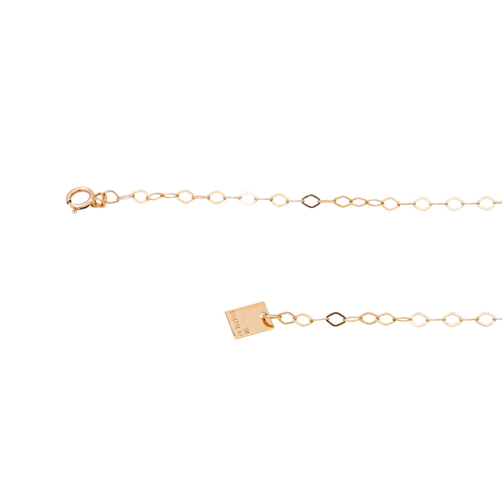 Ginette NY collier Pendentif Jumbo donut on chain Or rose