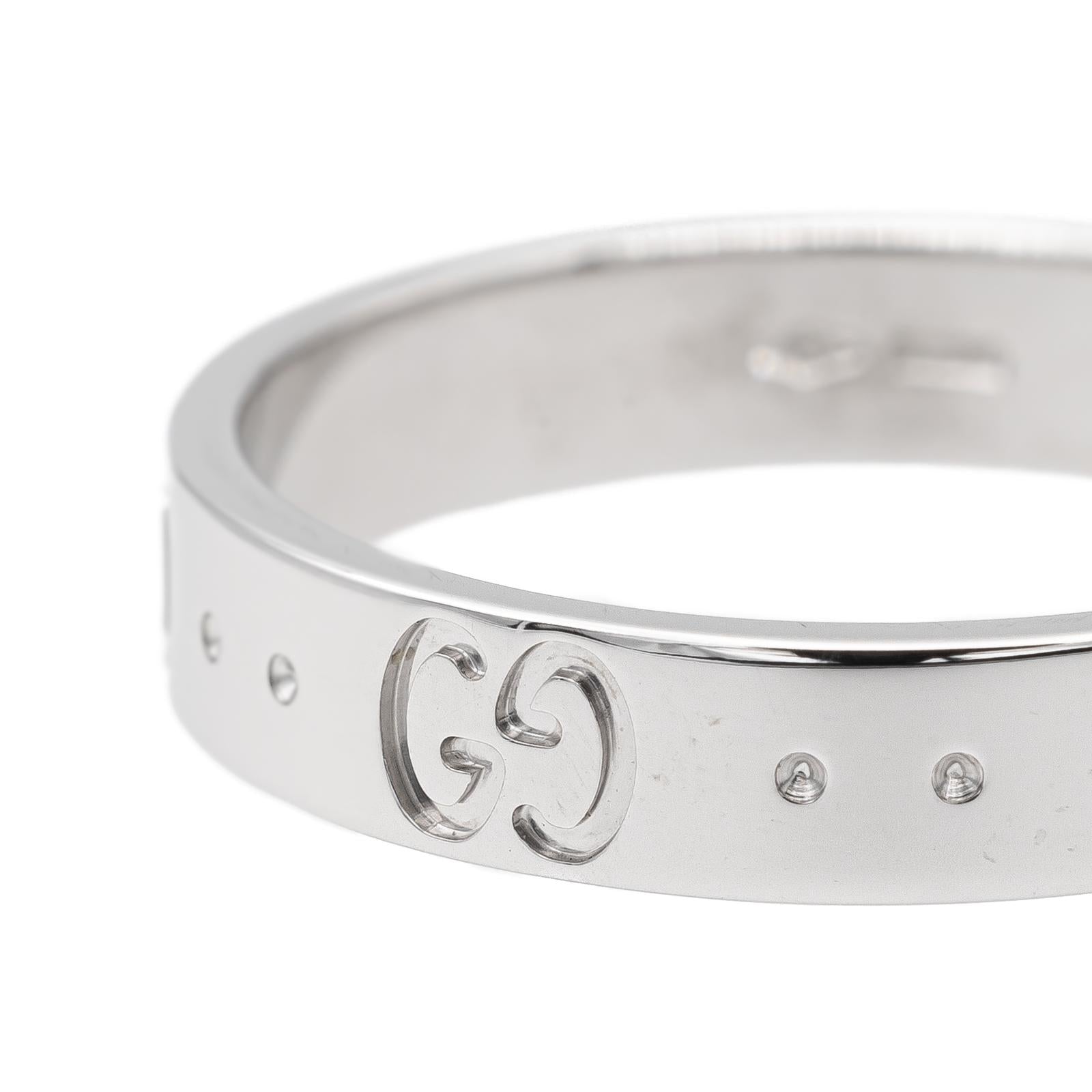 Gucci Icon Fine Ring White Gold