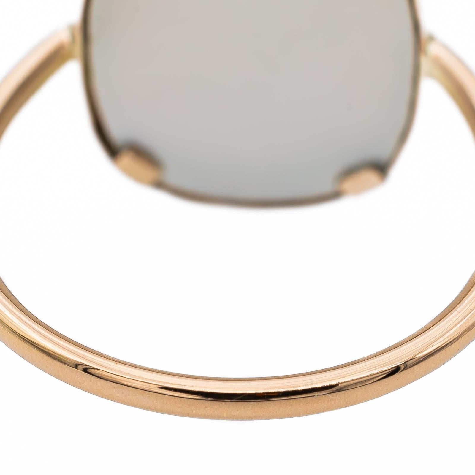 Ginette NY Bague White mop antique Or rose Nacre