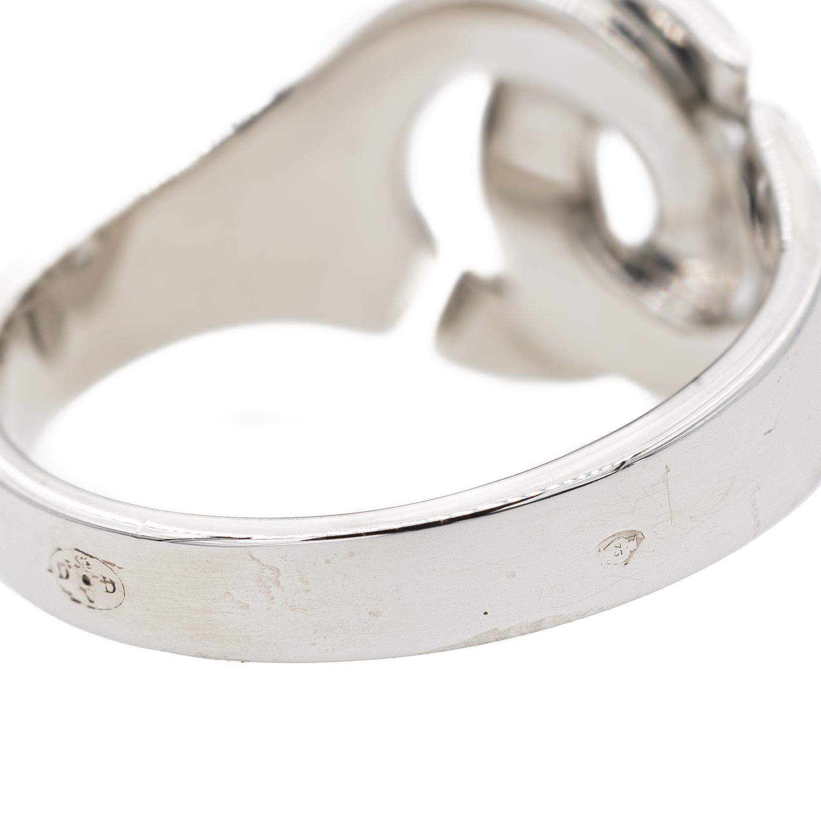 Dinh Van Handcuffs Ring White Gold