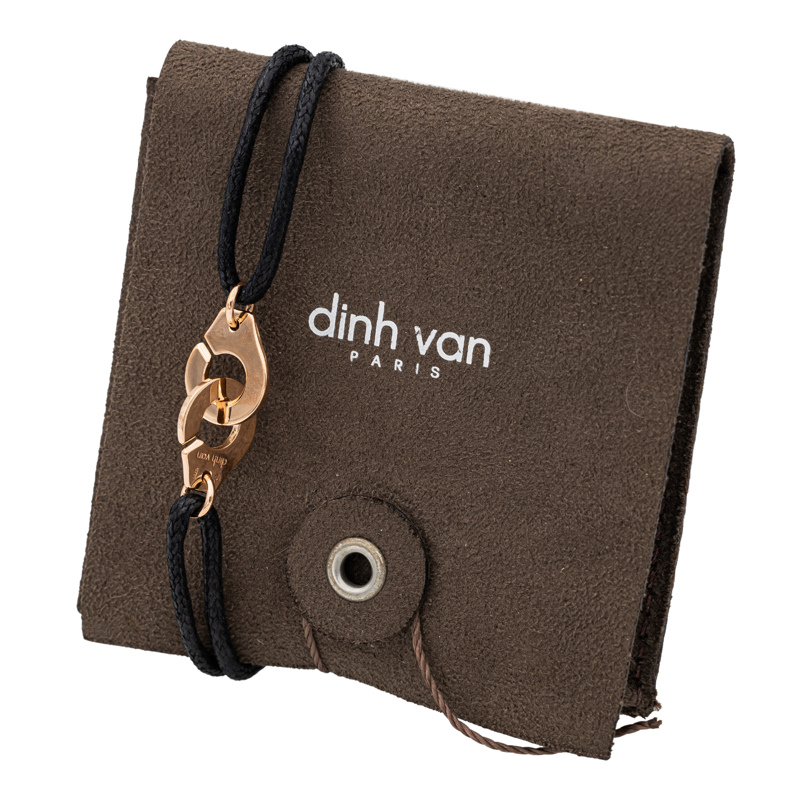Dinh Van Rose Gold Handcuff Cord Bracelet