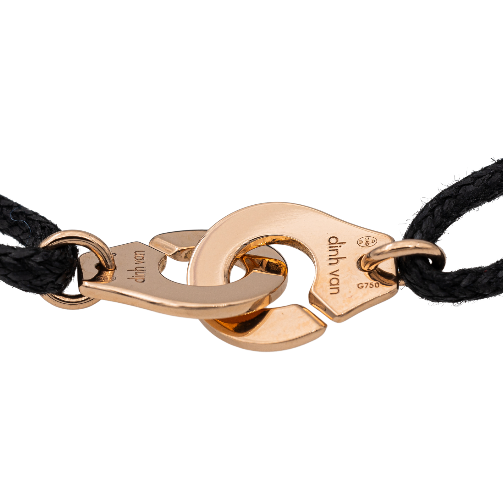 Dinh Van Rose Gold Handcuff Cord Bracelet