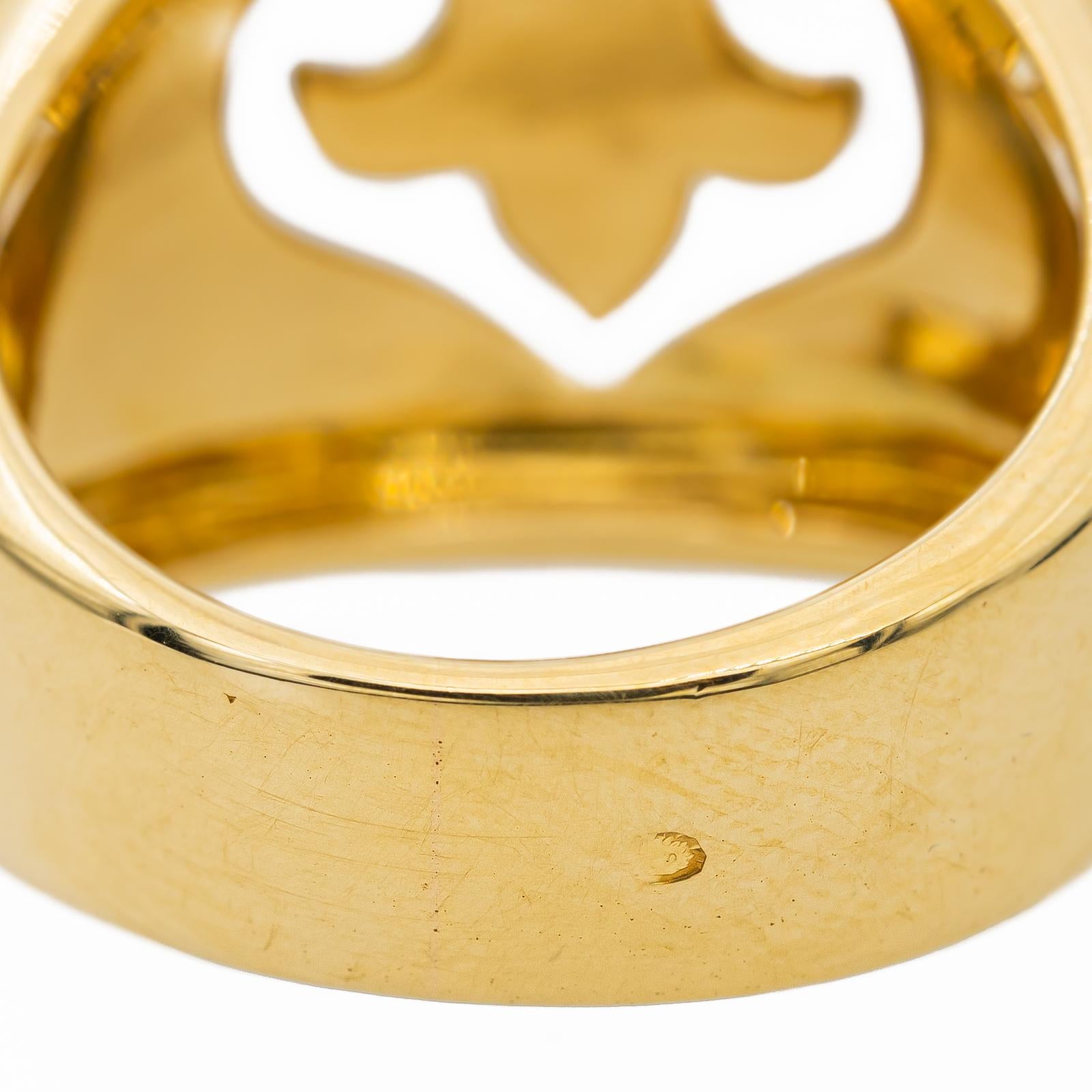 OJ Perrin Legend Heart Cocktail Ring Yellow Gold