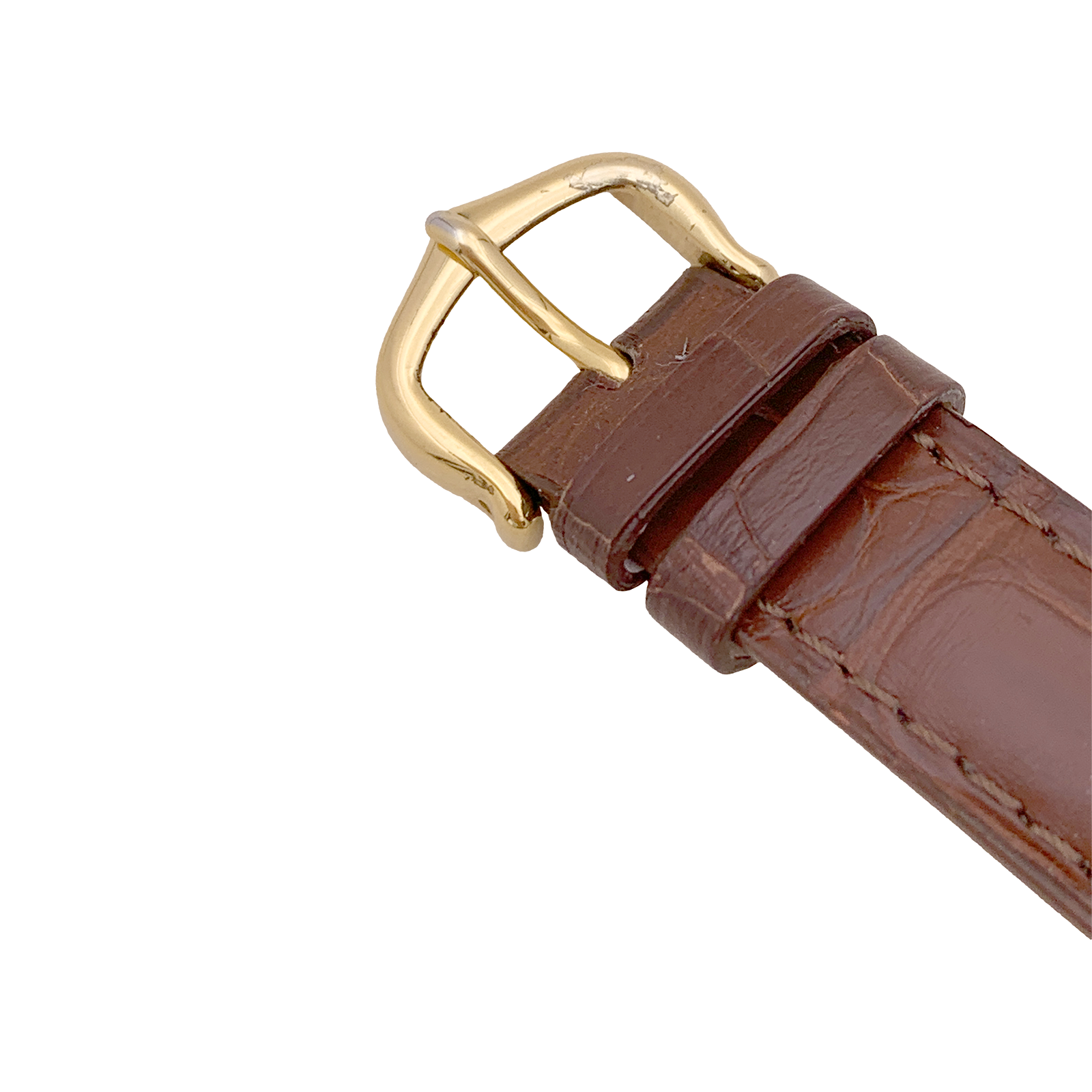 Montre Cartier "Tank Must" argent plaqué or, cuir.