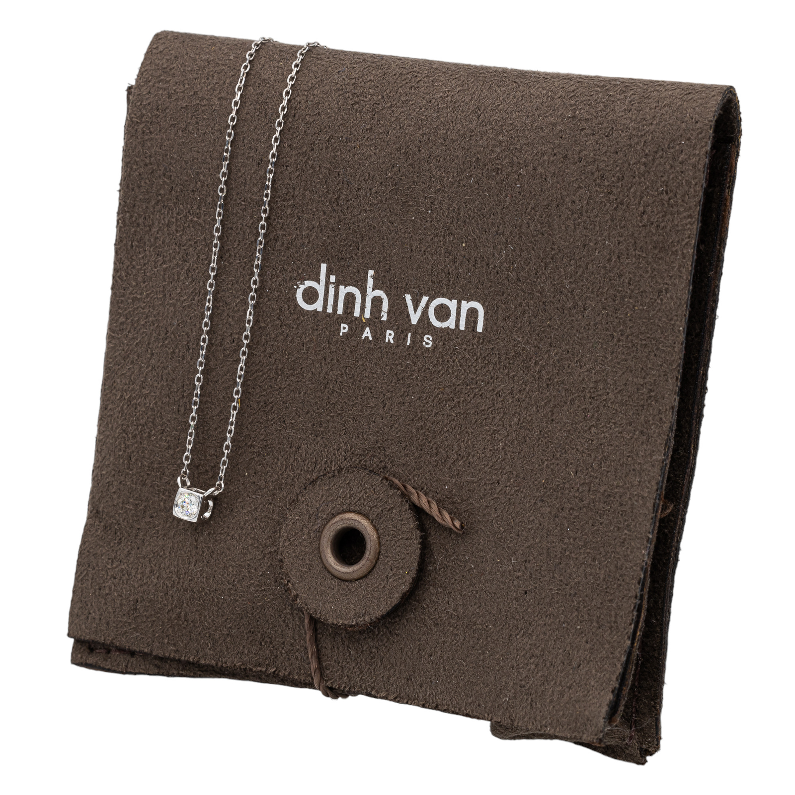 Dinh Van Le Cube Diamond Necklace White Gold Diamond