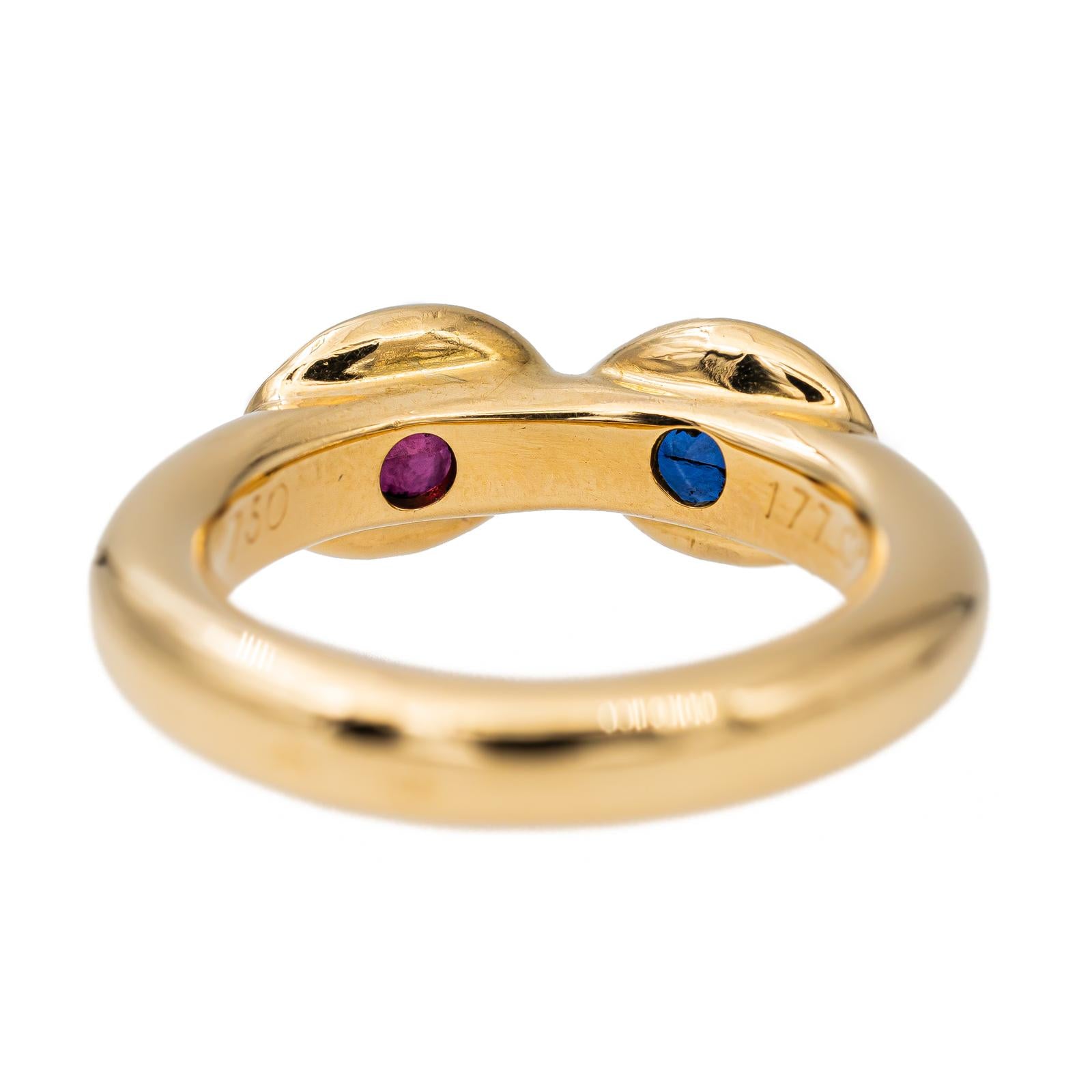 Chaumet You and Me Ring Yellow Gold Sapphire