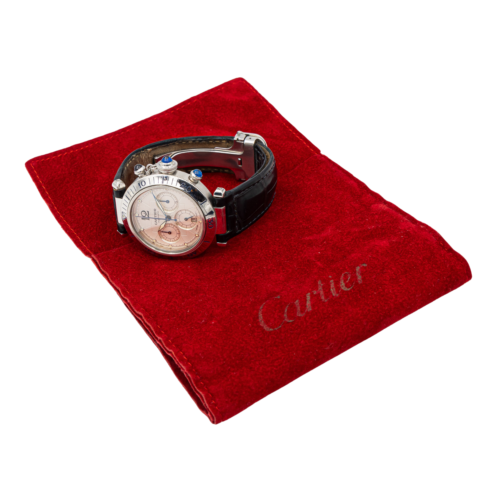Cartier Pasha 2113 Watch Steel on Leather
