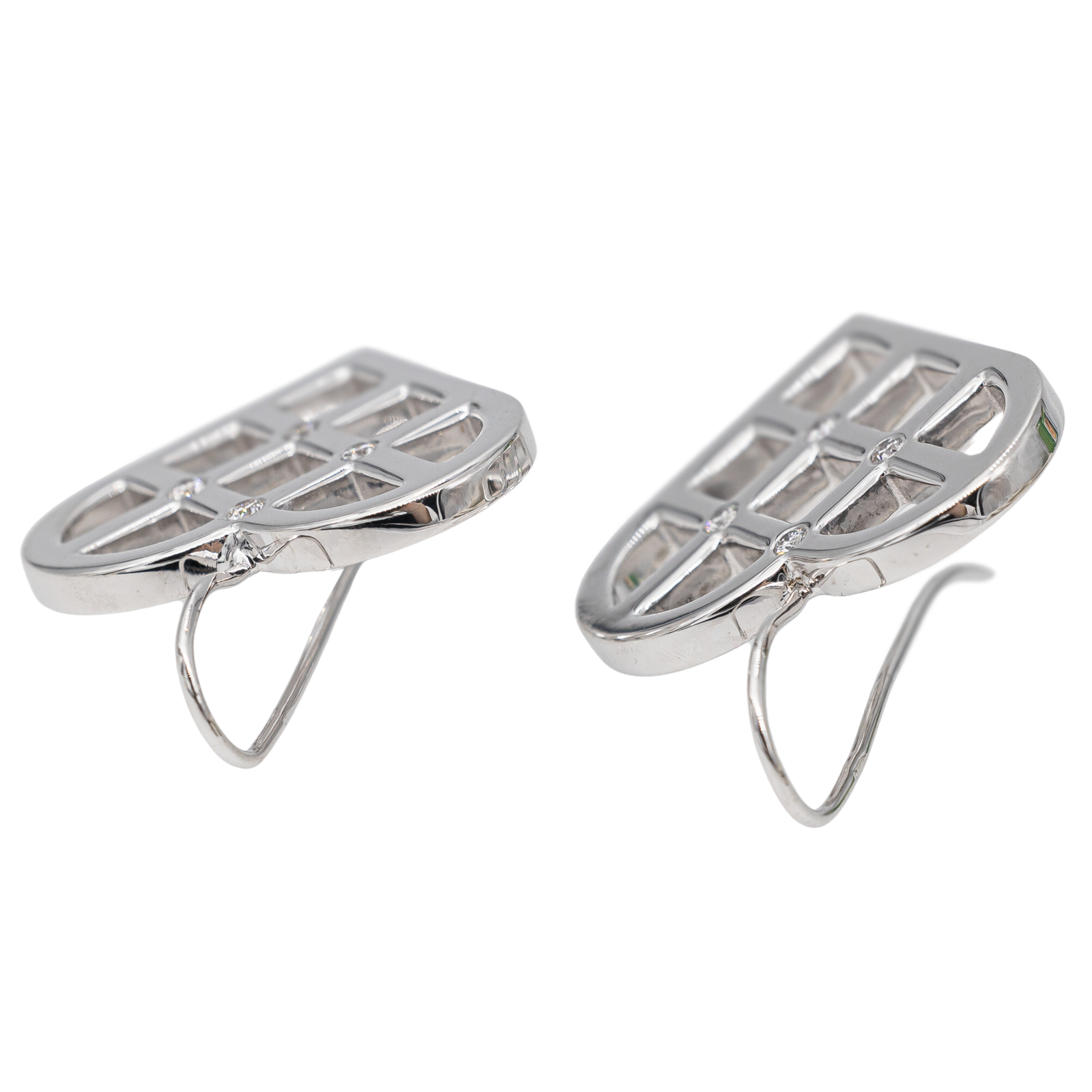 OJ Perrin Earrings White Gold Diamond Earrings