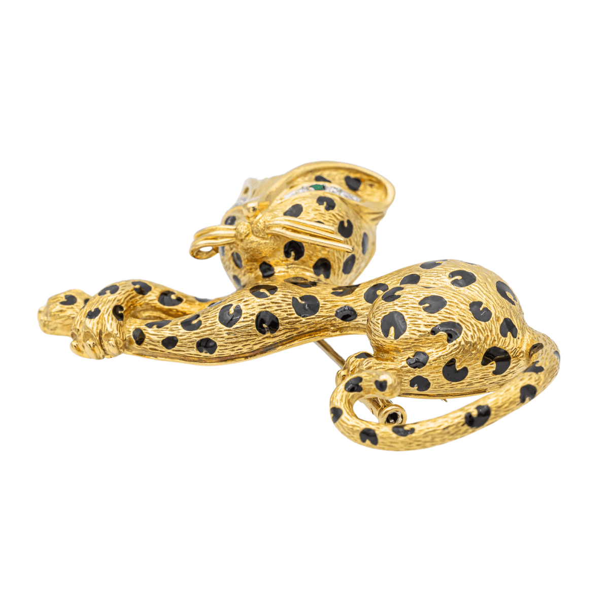 Fred Broche Ombre Féline Or jaune Diamant - Maison Eloe