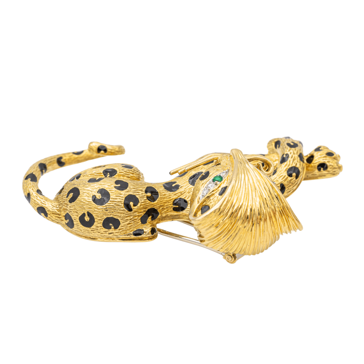 Fred Broche Ombre Féline Or jaune Diamant - Maison Eloe