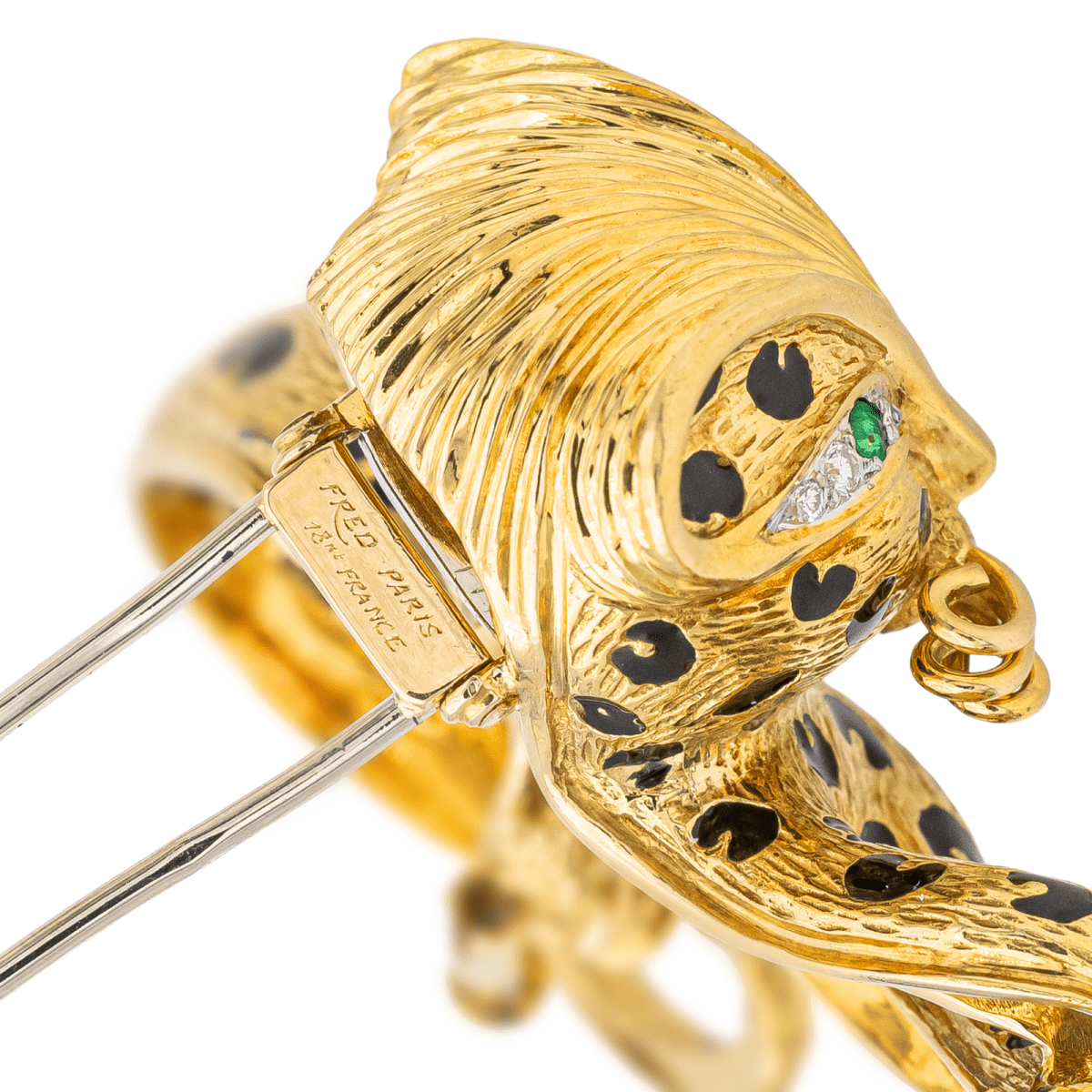 Fred Broche Ombre Féline Or jaune Diamant - Maison Eloe