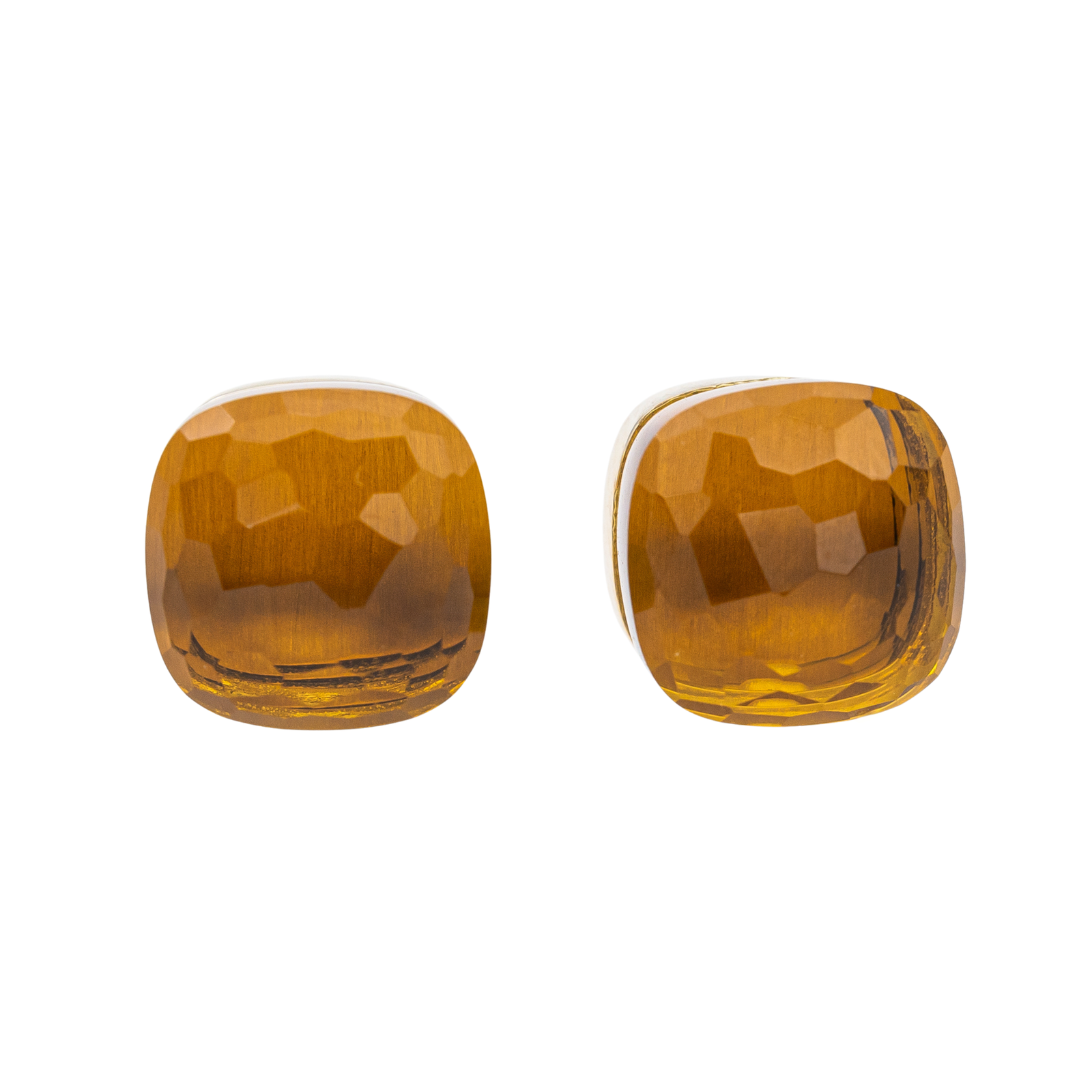 Pomellato Nudo Earrings Yellow Gold Citrine