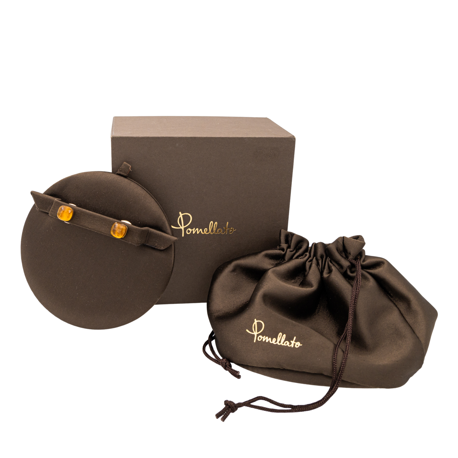 Pomellato Nudo Earrings Yellow Gold Citrine