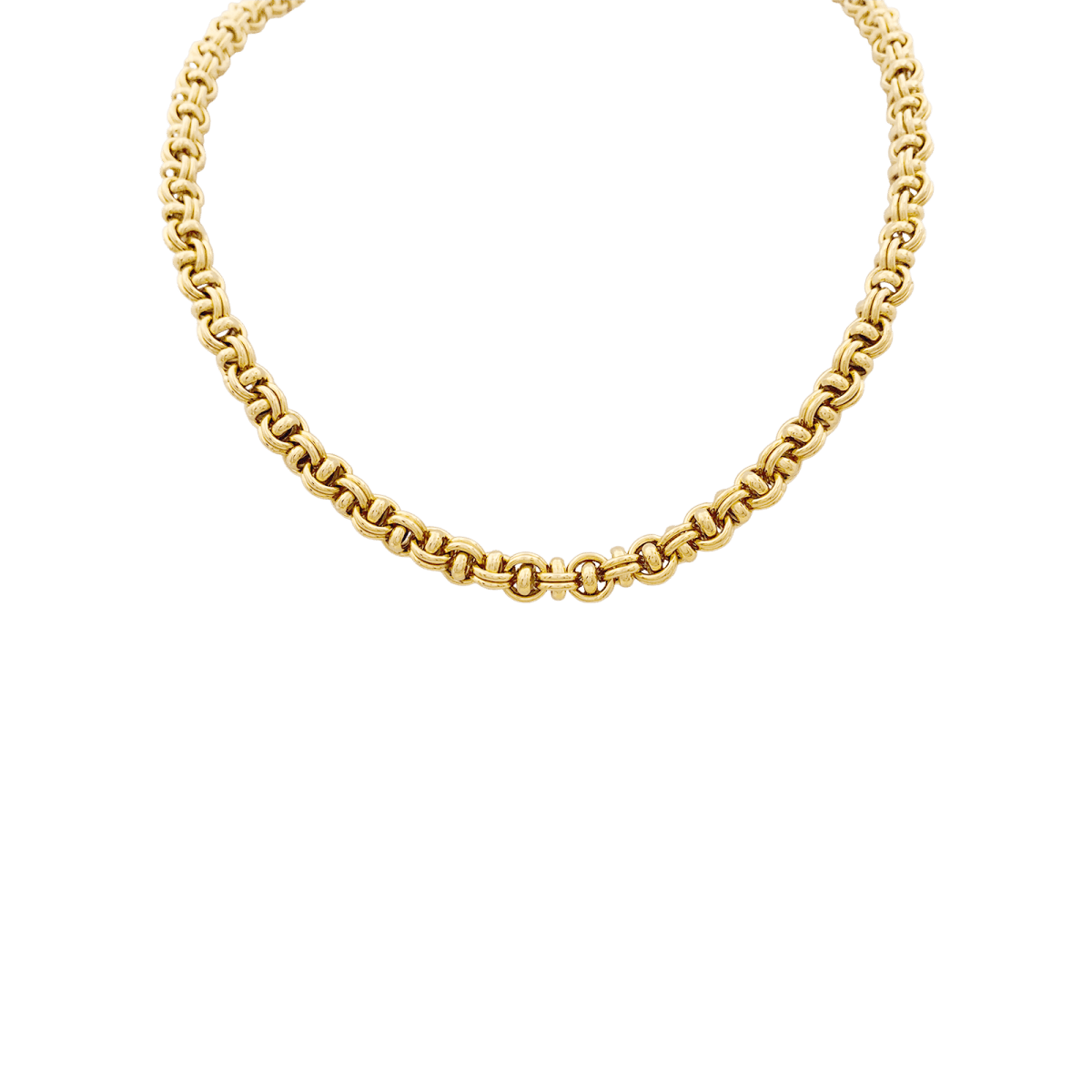 Collier maille fantaisie en or jaune. 70,9 grammes - Maison Eloe