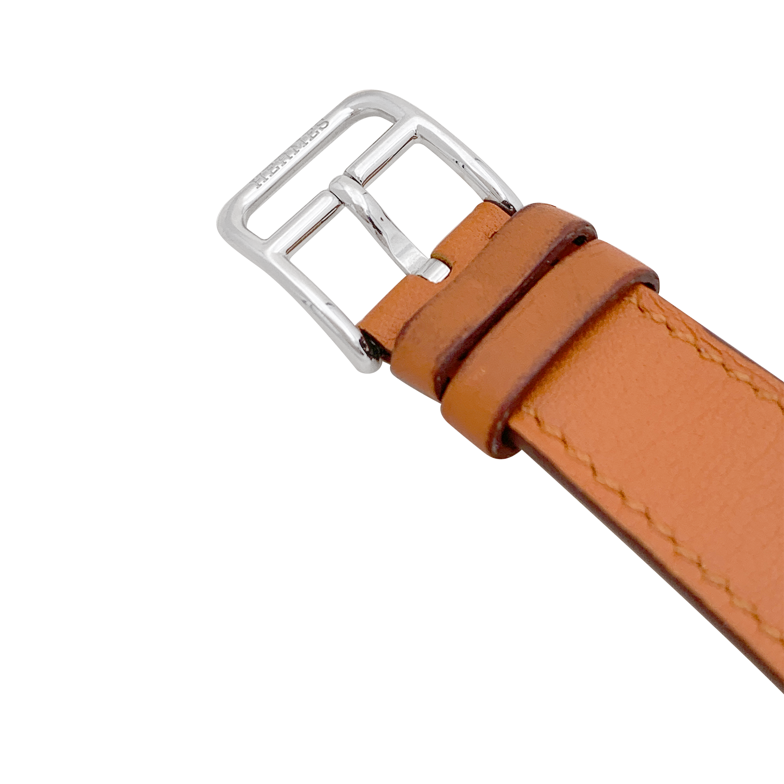 Montre Hermès "Médor" acier, cuir.