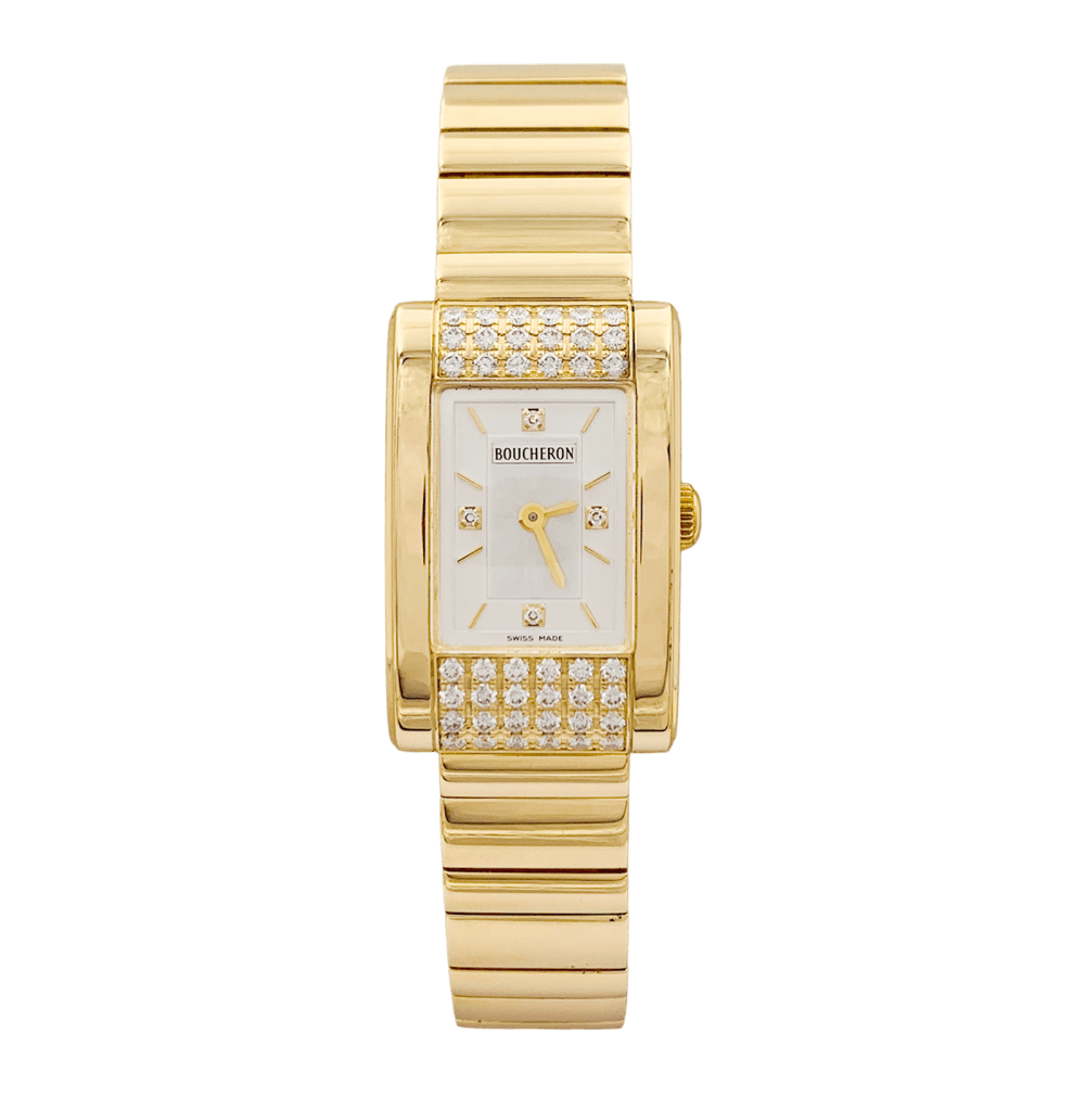 Montre Boucheron « Reflet Icare », or jaune, diamants.