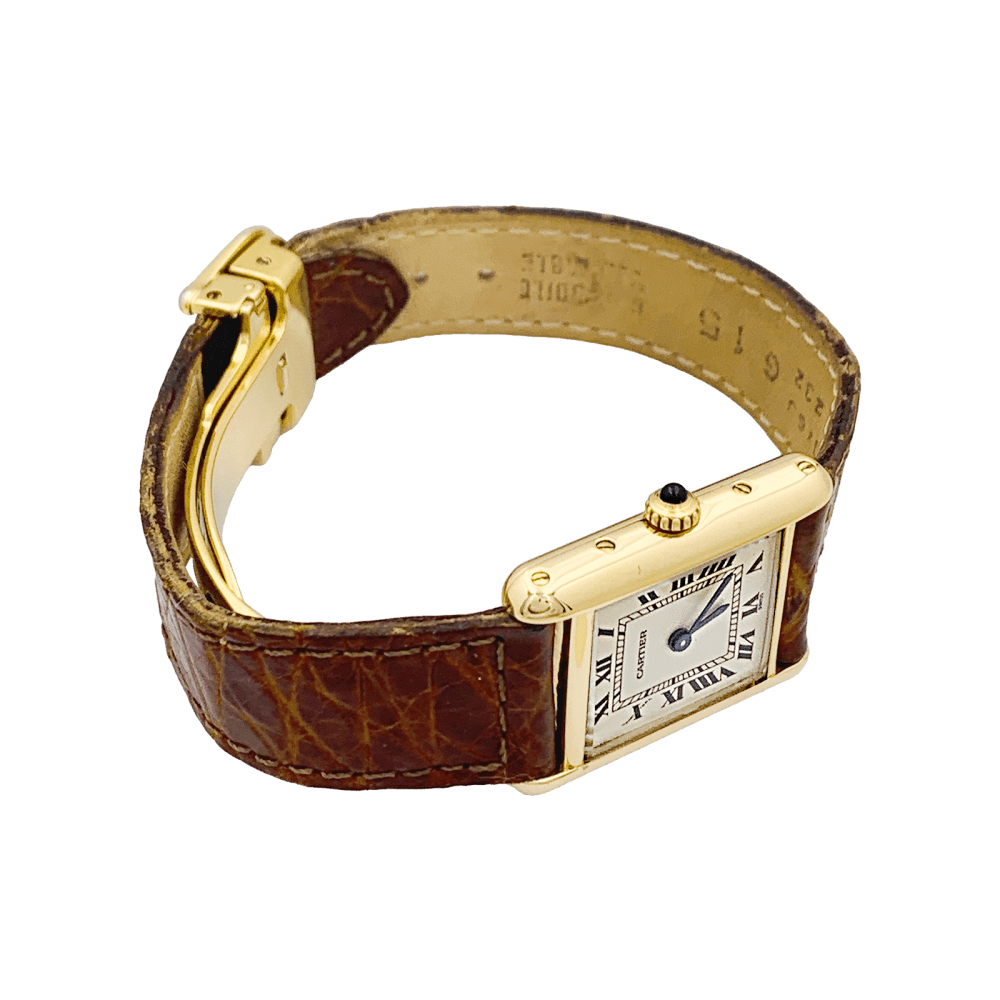 Montre Cartier "Tank Louis Cartier" en or jaune.