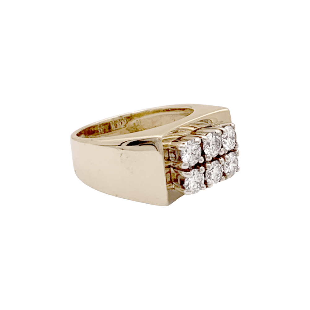 Bague "Tank" deux ors et diamants. - Maison Eloe