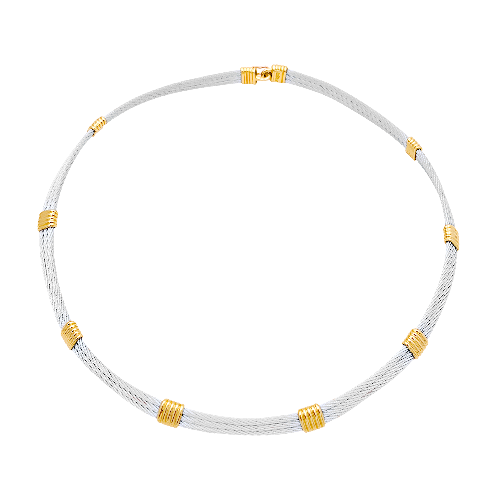 Collier Fred vintage "Force 10", or jaune, acier.