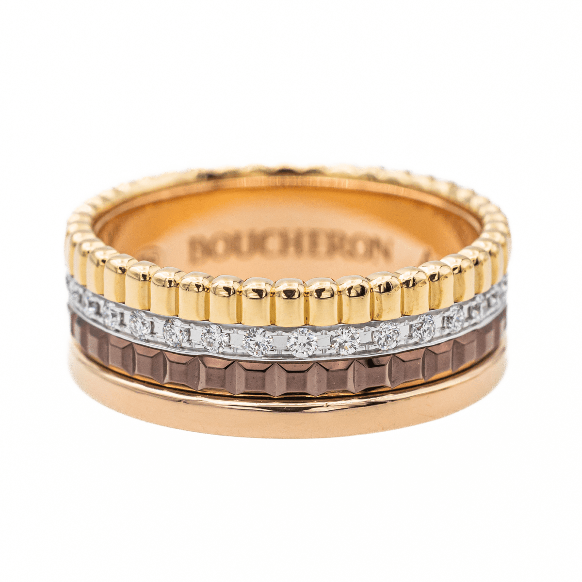 Boucheron Bague Quatre Or jaune, Or blanc, Or rose Diamant - Maison Eloe