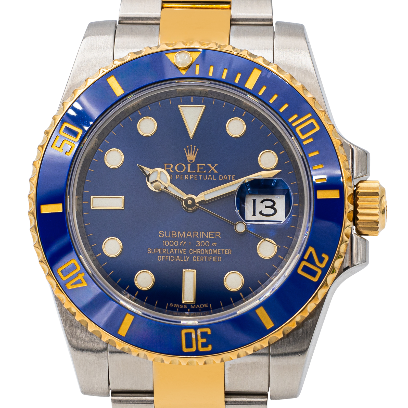 Rolex Submariner Watch Yellow Gold, Steel