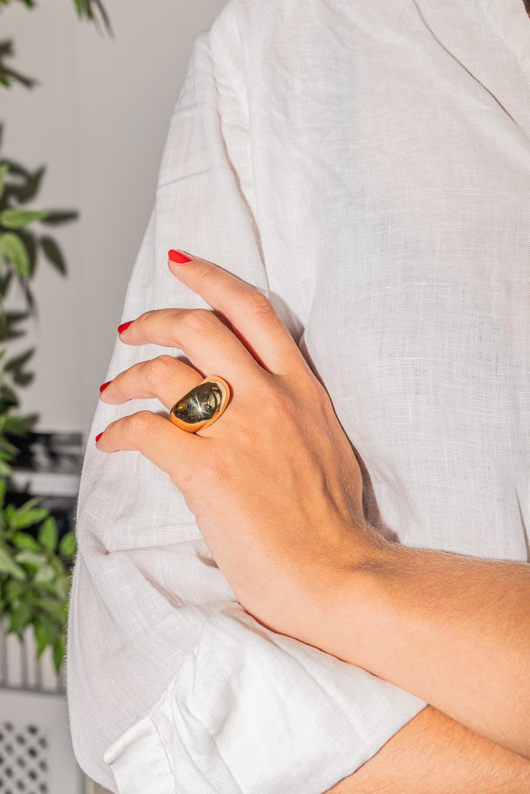 Fred Yellow Gold Moving Bangle Ring