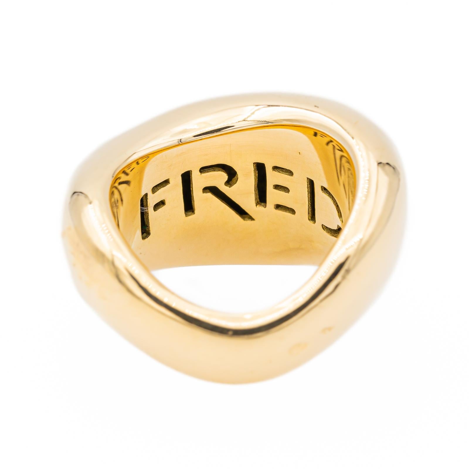 Fred Yellow Gold Moving Bangle Ring