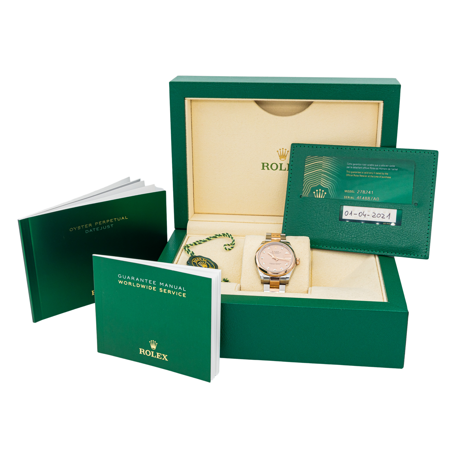 Rolex Lady-Datejust Watch Steel, Rose Gold Diamond