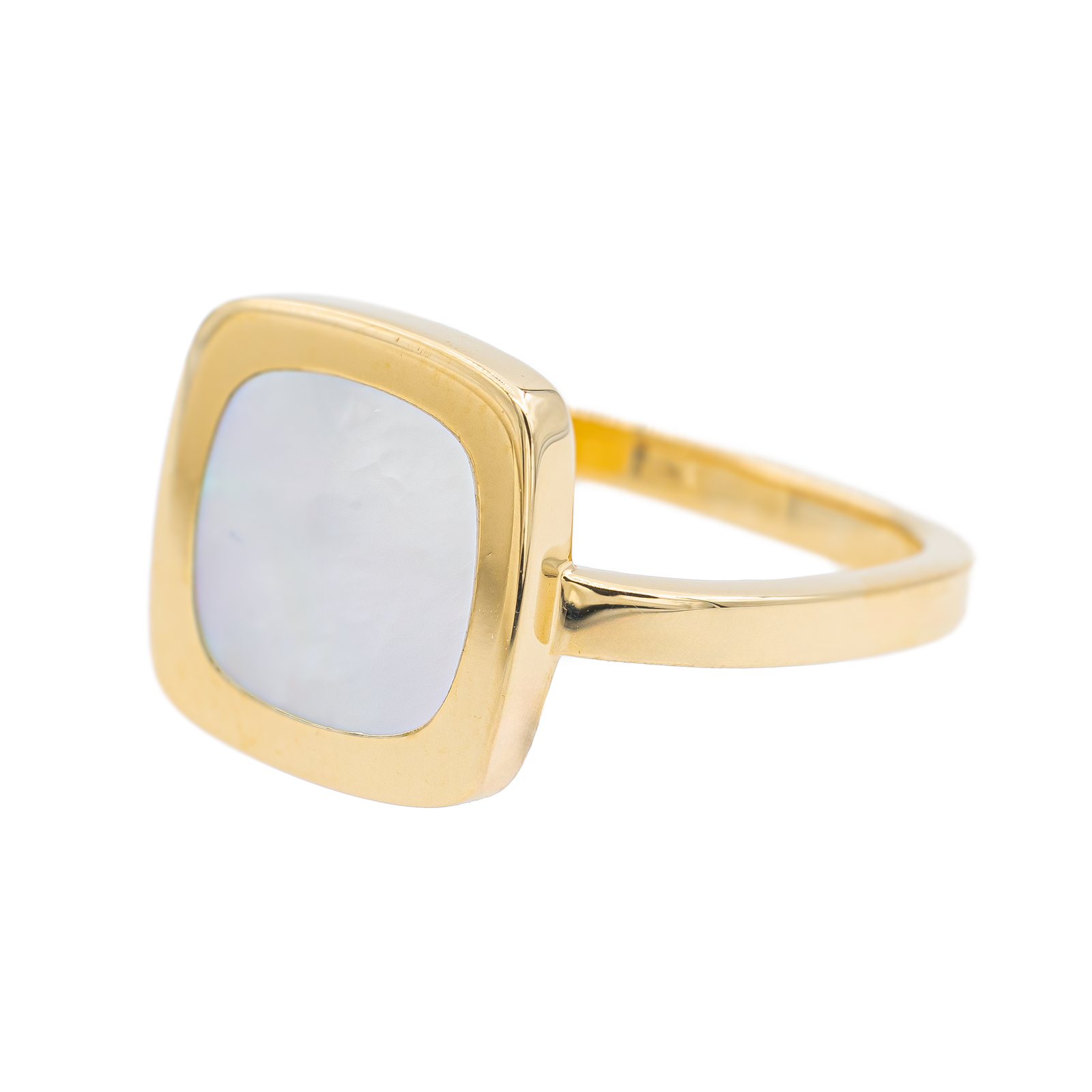 Dinh Van Impression Ring Yellow Gold Mother of Pearl
