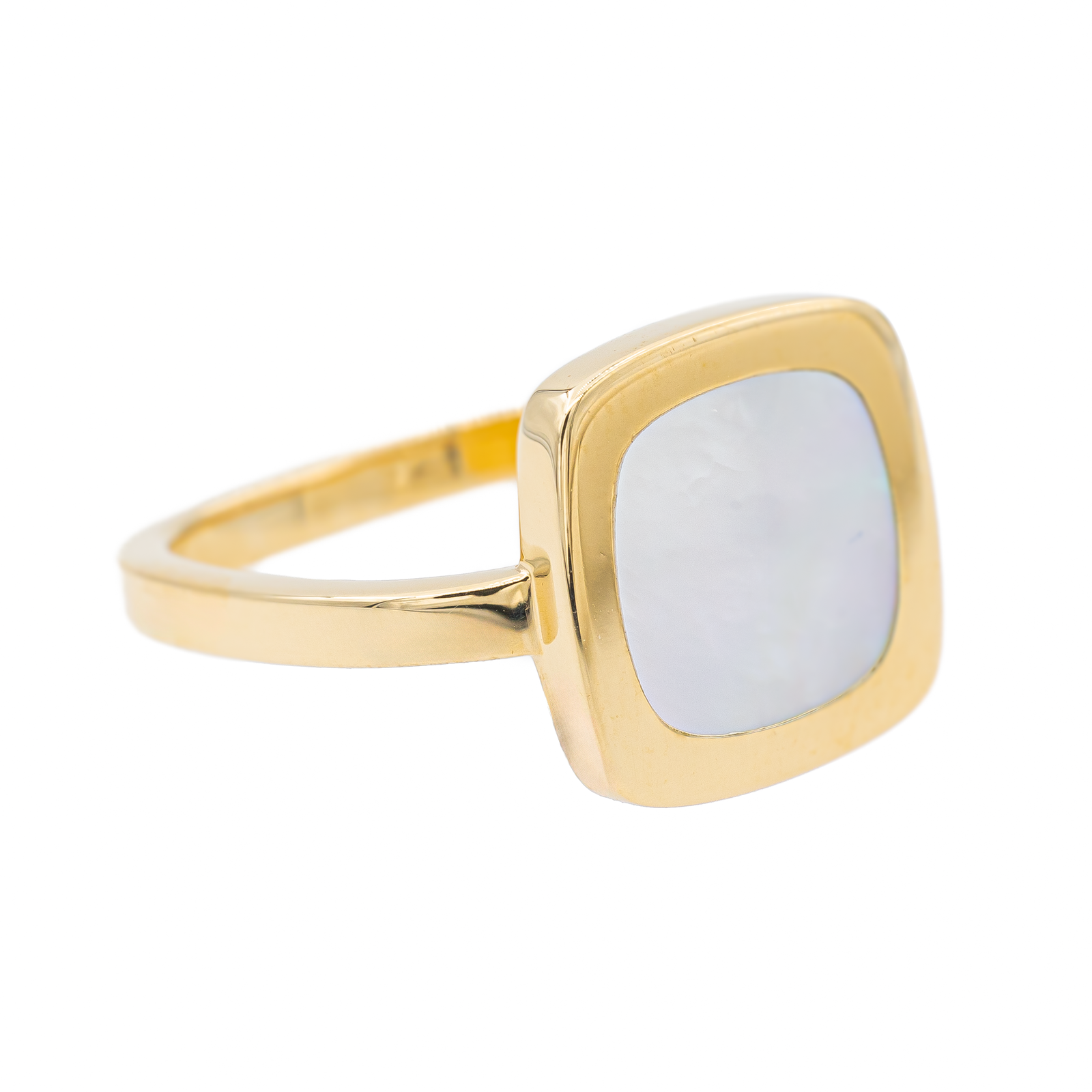 Dinh Van Impression Ring Yellow Gold Mother of Pearl