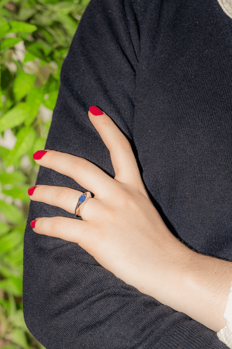 Piaget Bague Or blanc Saphir - Maison Eloe