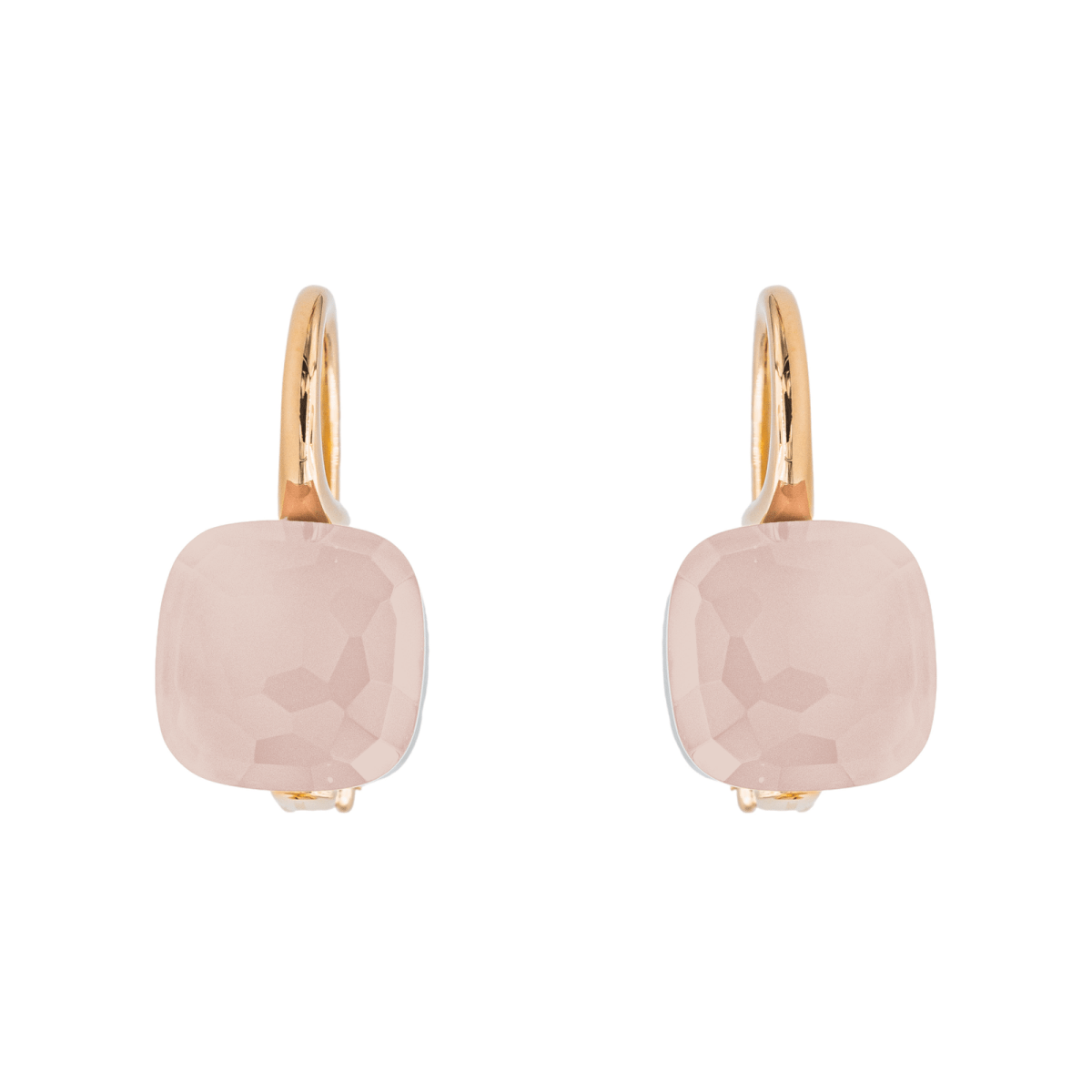 Pomellato Boucles d'oreilles Dormeuses Nudo Or rose Quartz - Maison Eloe