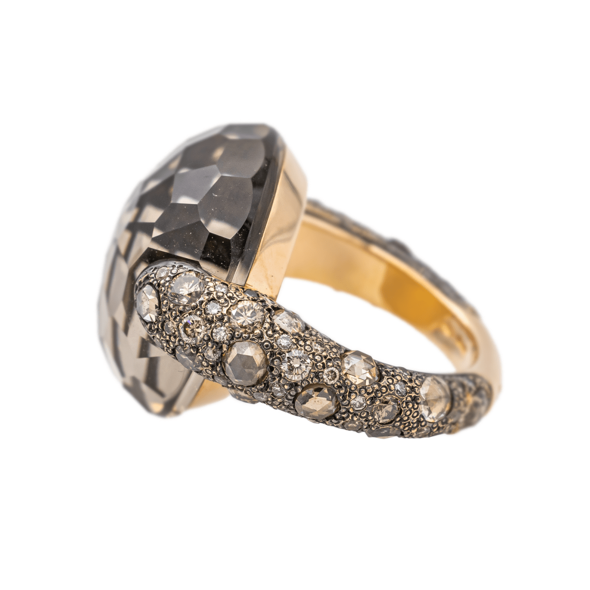 Pomellato Bague Cocktail Tango Or rose Quartz - Maison Eloe