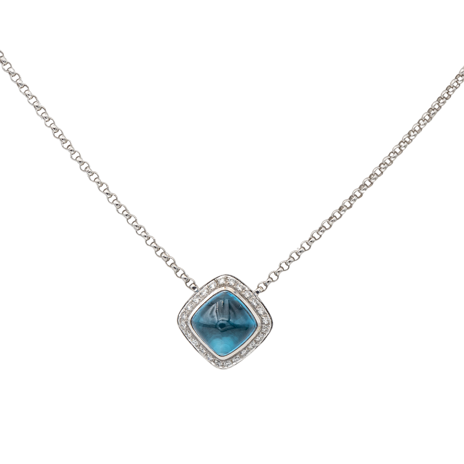 Fred Sugarloaf Necklace White Gold Topaz