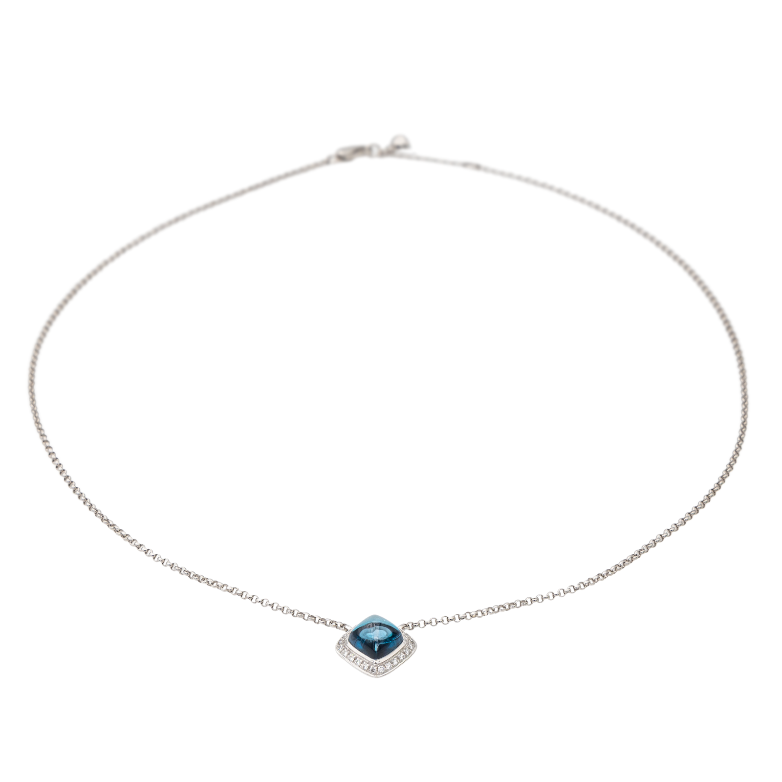 Fred Sugarloaf Necklace White Gold Topaz