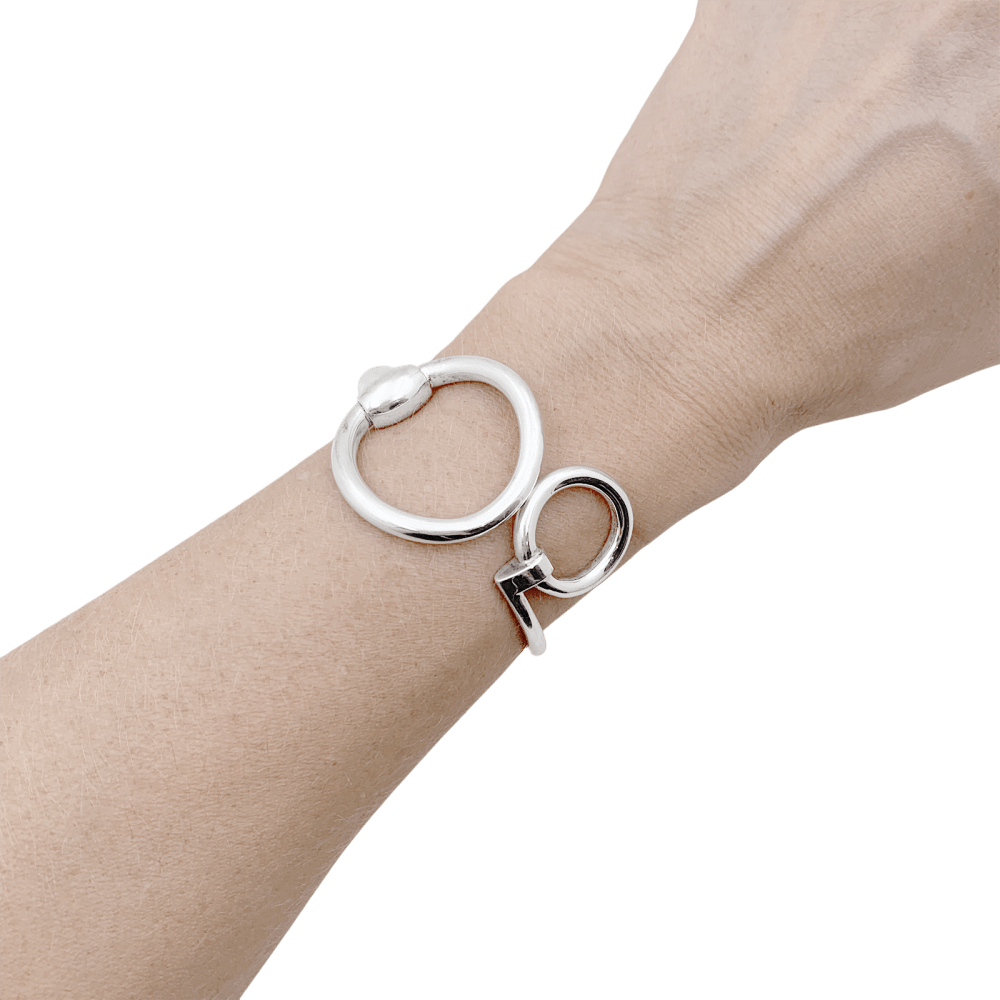 Bracelet Hermès, argent.