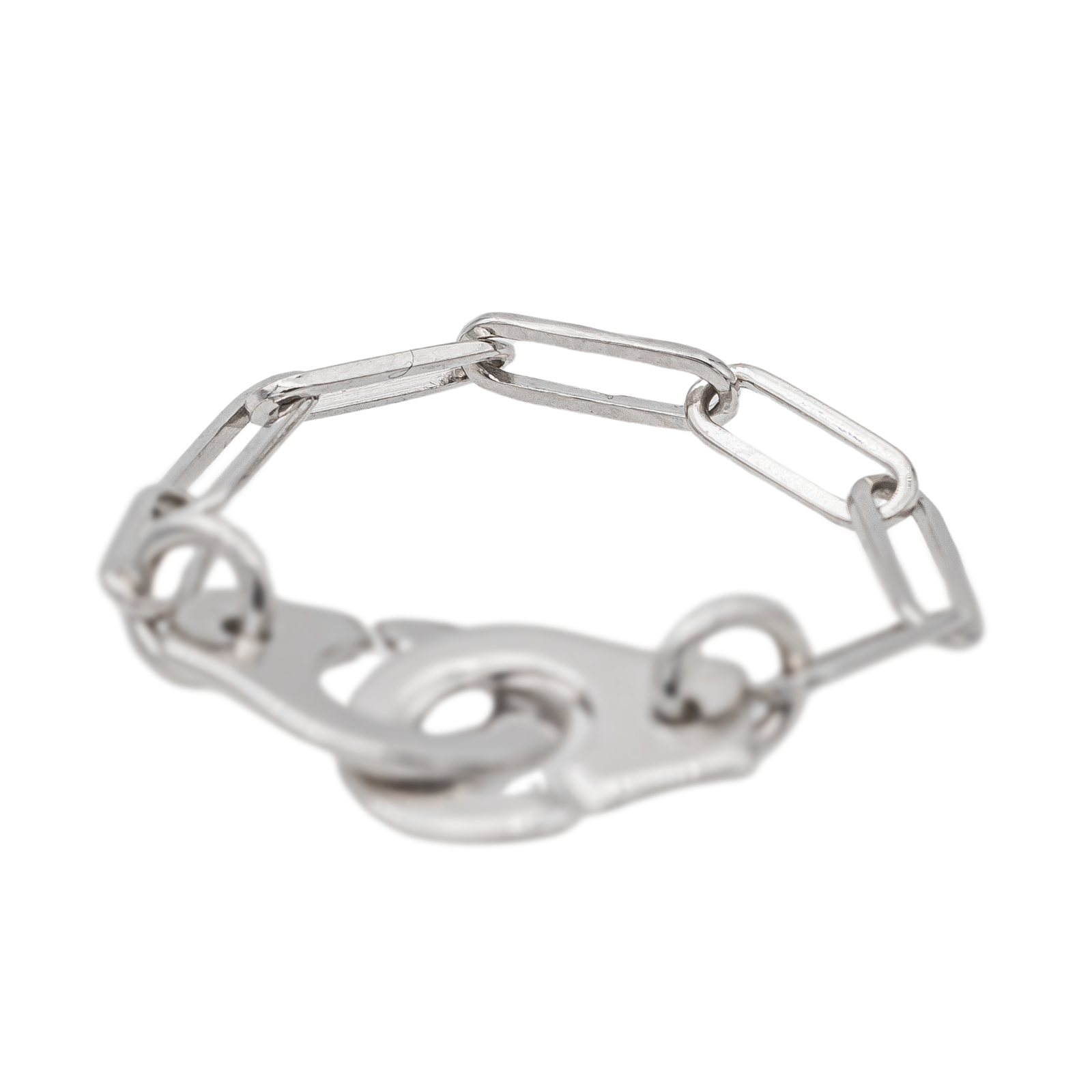 Dinh Van Handcuffs Ring White Gold