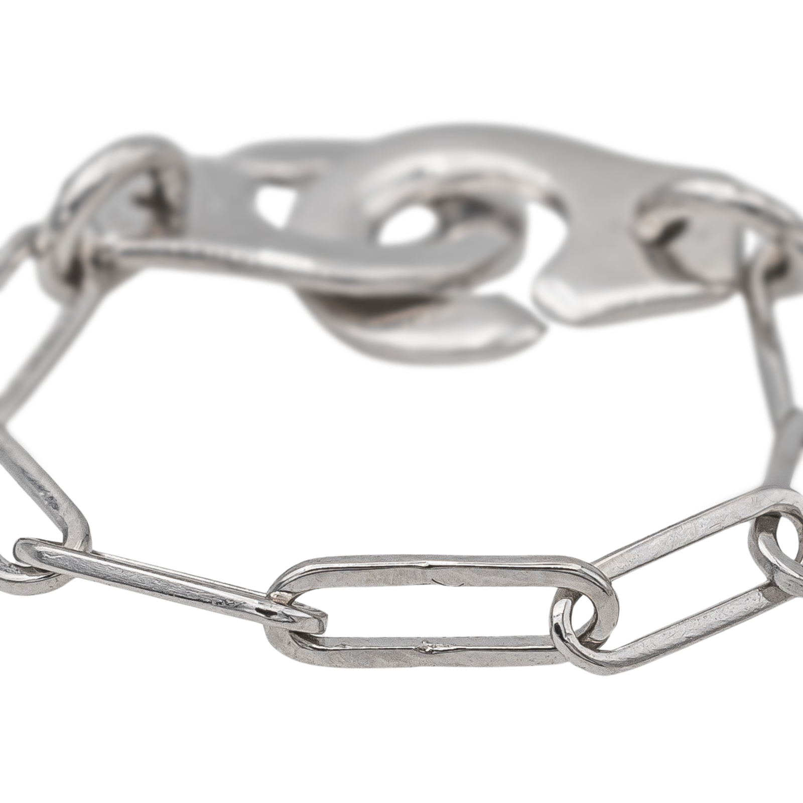 Dinh Van Handcuffs Ring White Gold