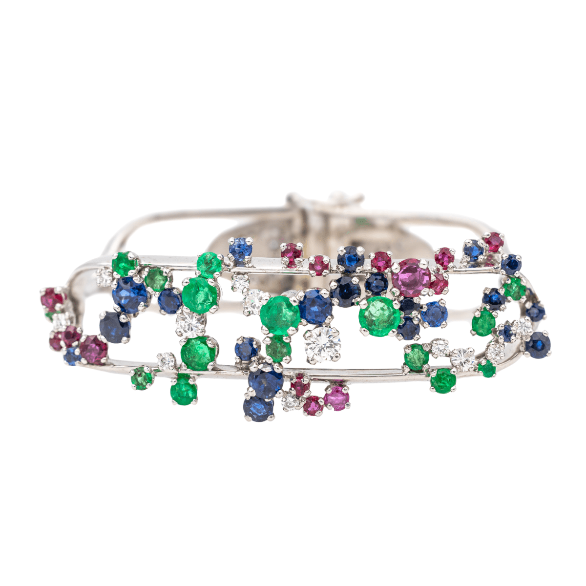 Jean Vendôme Bracelet Or blanc, Platine Saphir - Maison Eloe