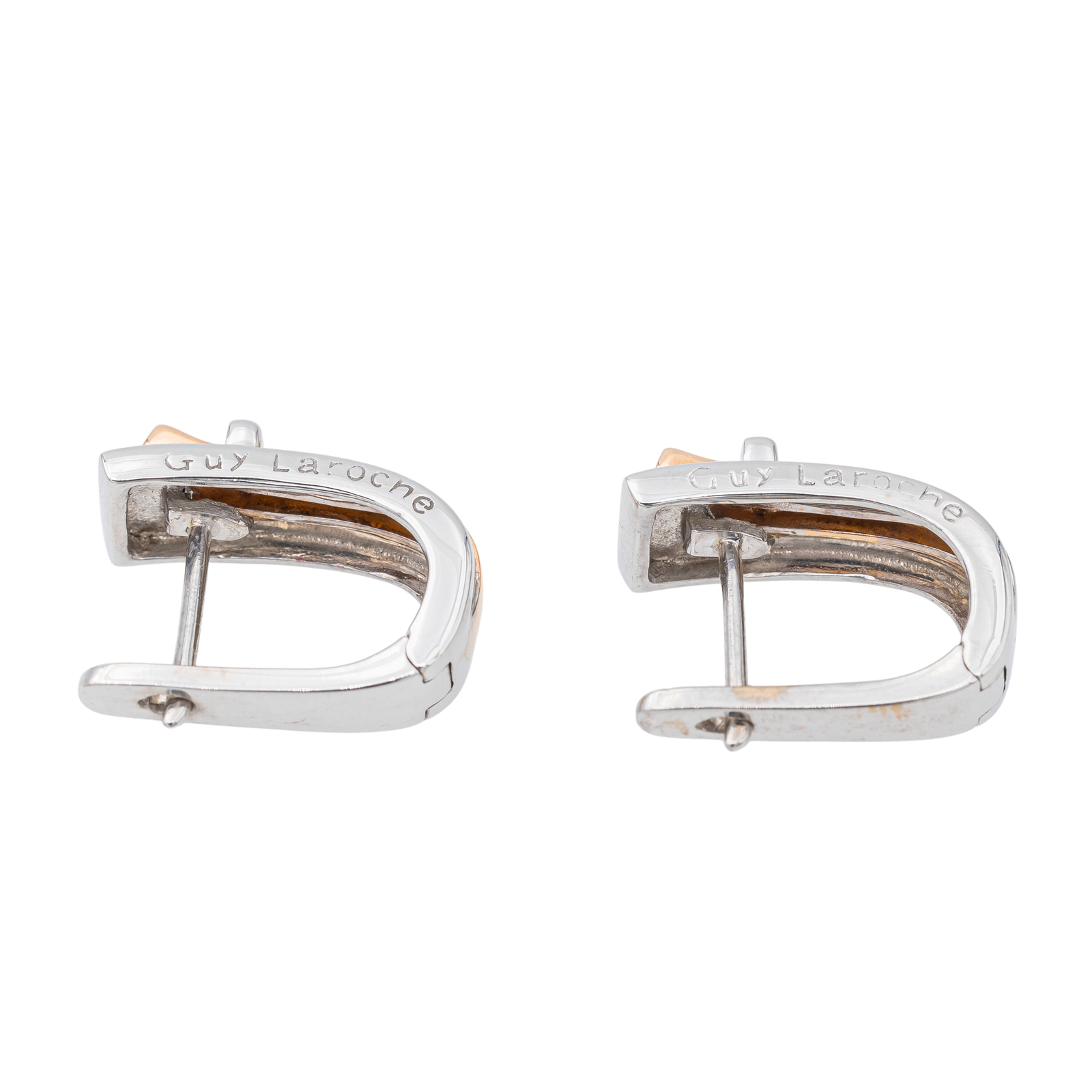 Guy Laroche Sleeper Earrings White Gold, Rose Gold