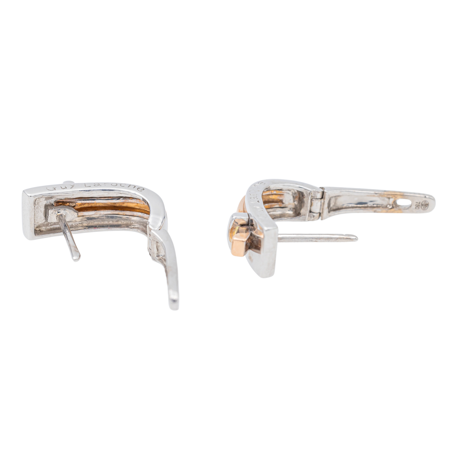Guy Laroche Sleeper Earrings White Gold, Rose Gold