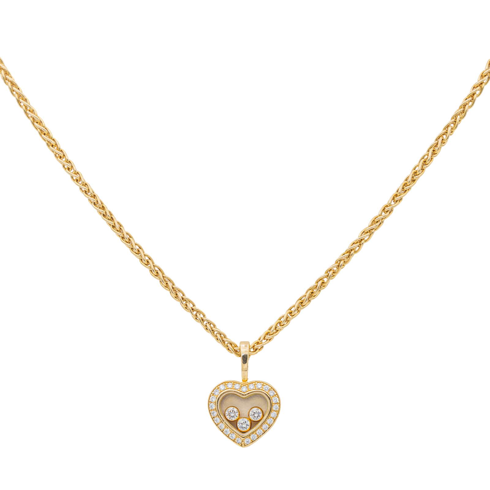 Chopard Happy Diamonds Necklace Yellow Gold Diamonds