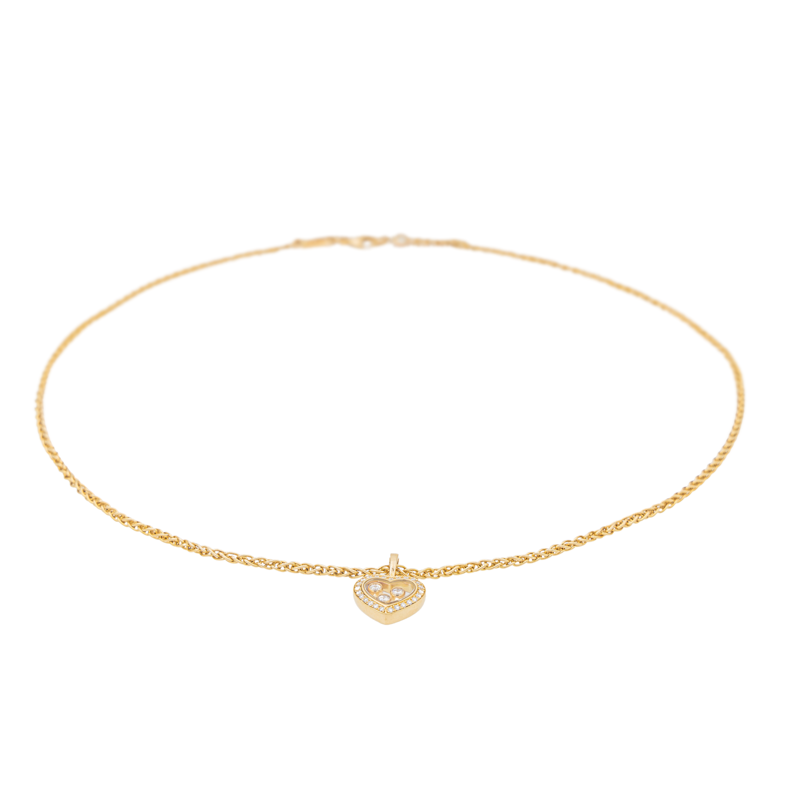 Chopard Happy Diamonds Necklace Yellow Gold Diamonds