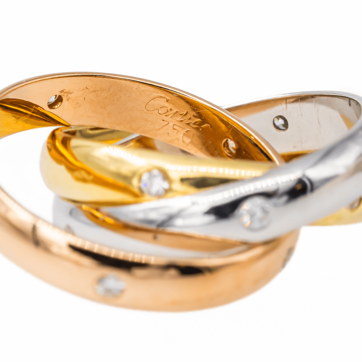 Cartier Bague Trinity Star Or rose, Or jaune, Or blanc Diamant - Maison Eloe