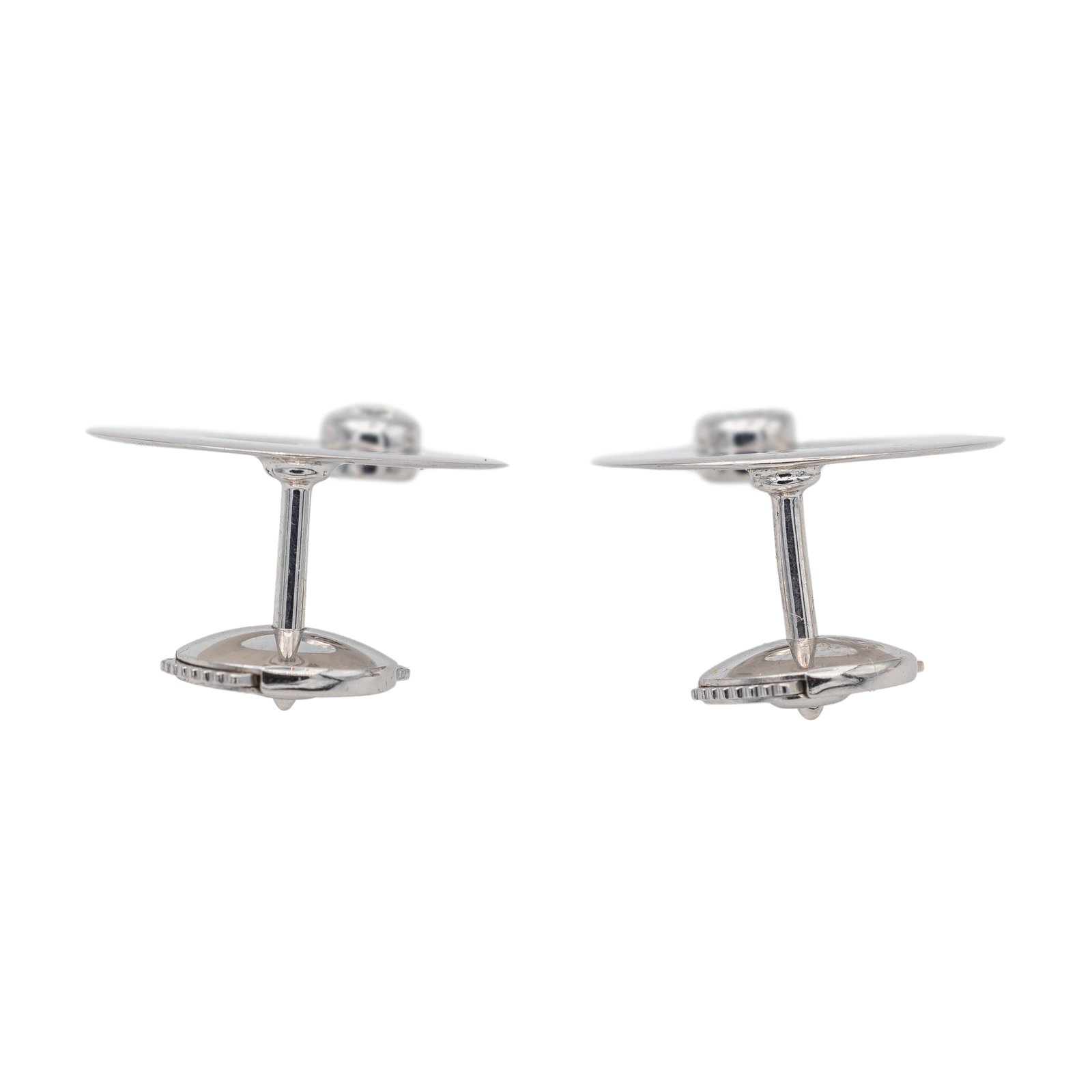 Dinh Van Target Stud Earrings White Gold Diamond
