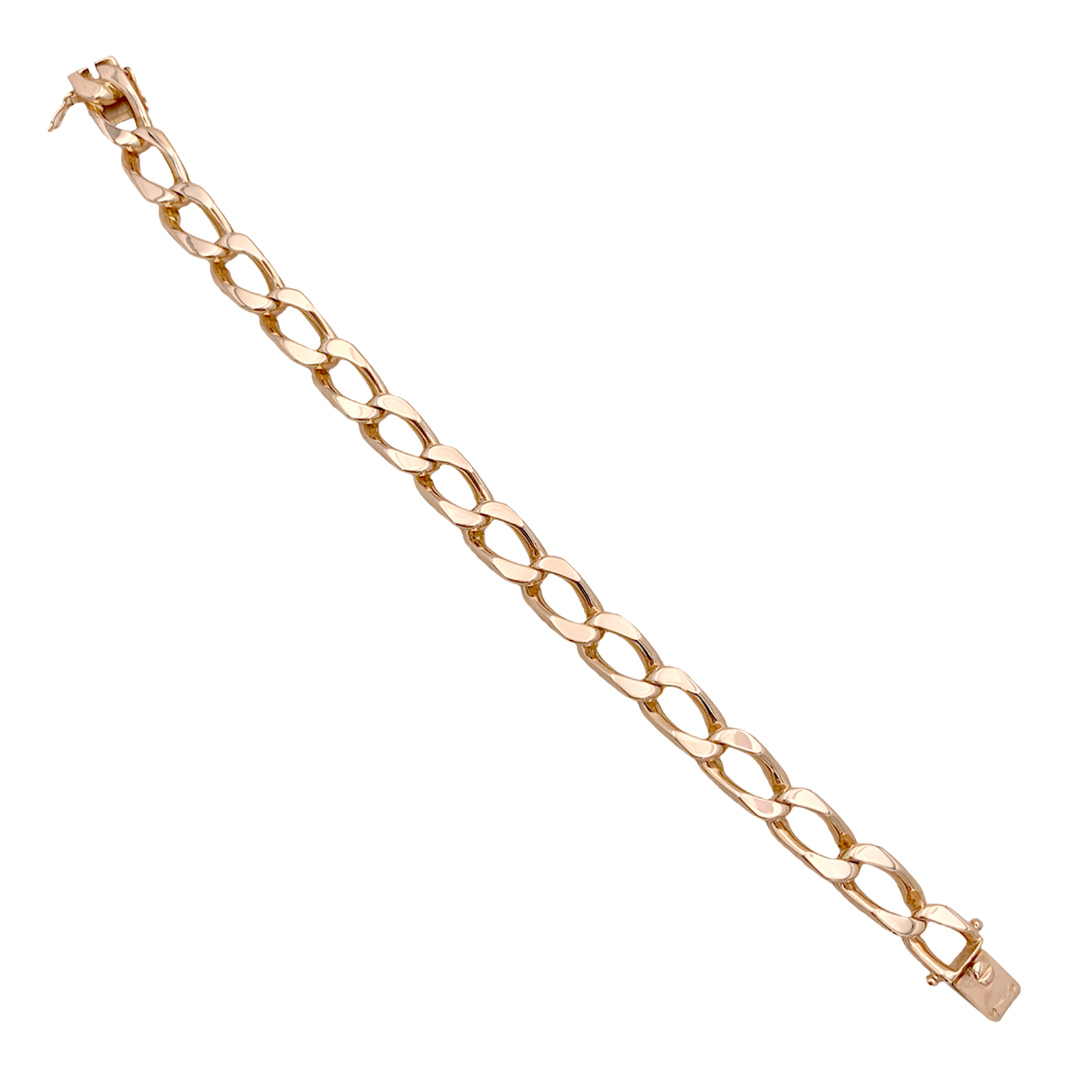 Bracelet gourmette or rose.
