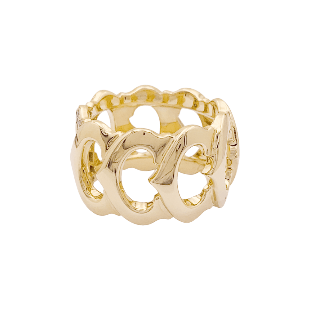 Bague Cartier, "C de Cartier", or jaune, diamants.