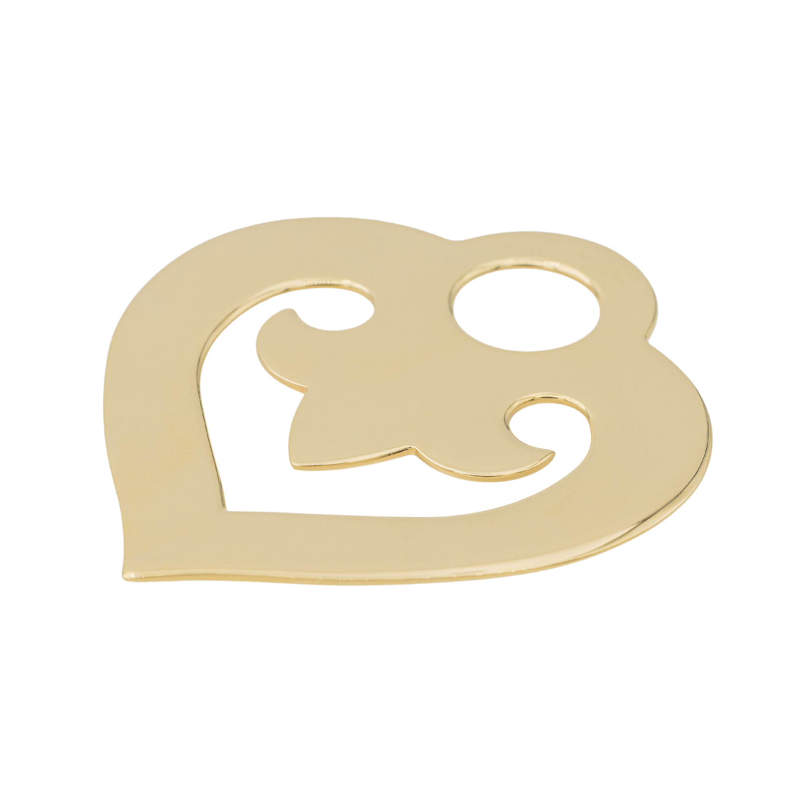 OJ Perrin Heart Pendant Heart Legend Yellow Gold
