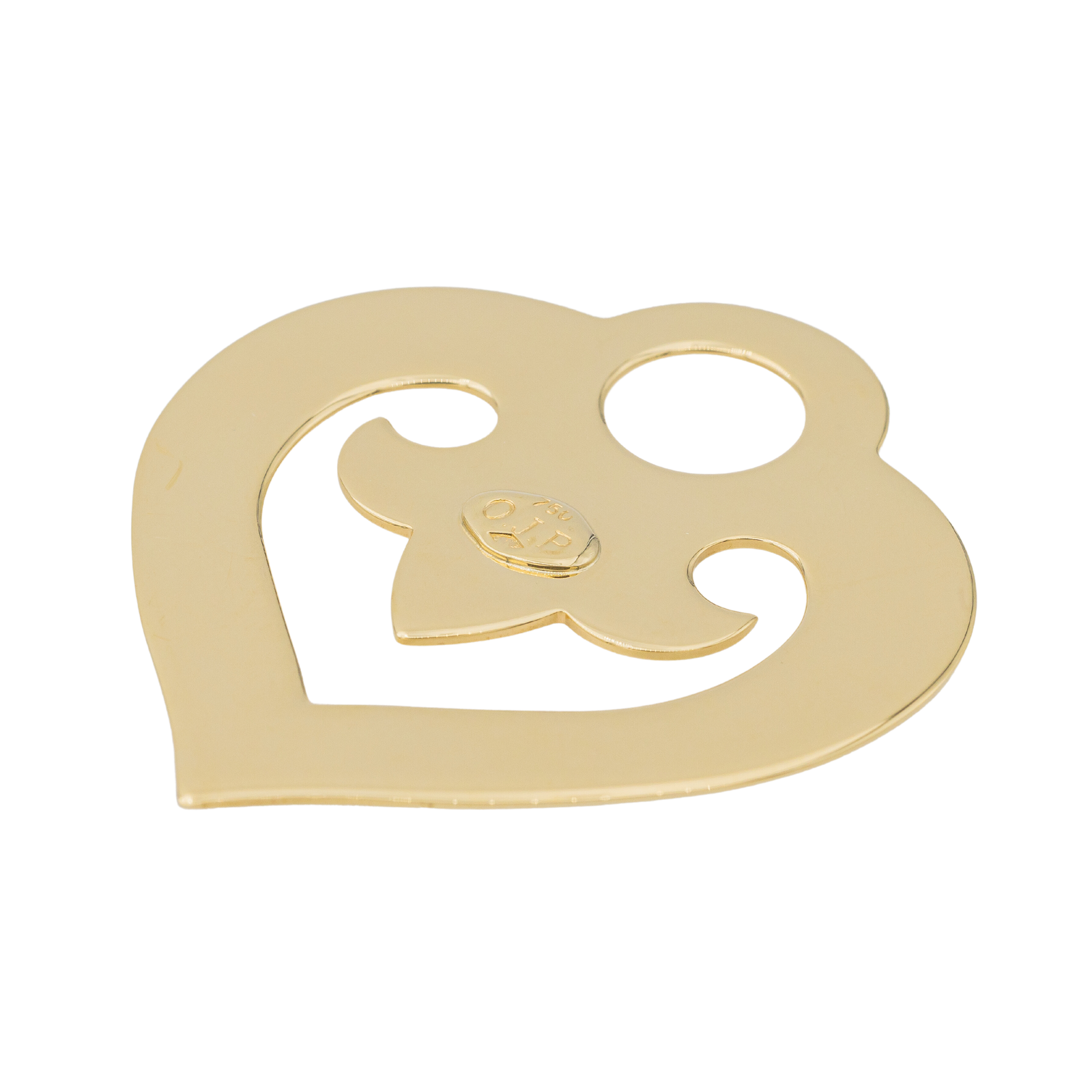 OJ Perrin Heart Pendant Heart Legend Yellow Gold